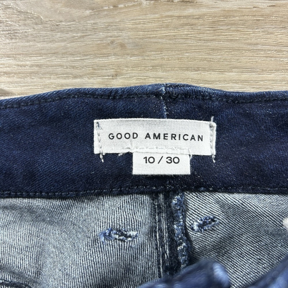 NWT Good American Size 10/30 Good Legs Dark Blue Skinny Jeans Sculpting Slimming - Picture 4 of 12